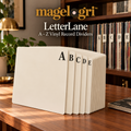 magelogri™ LetterLane A–Z Vinyl Record Dividers, 26-Piece LP Alphabetical Organizer Set