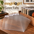 magelogri™ GenreTabs Vinyl Record Dividers, 12-Piece Customizable LP Collection Organizer